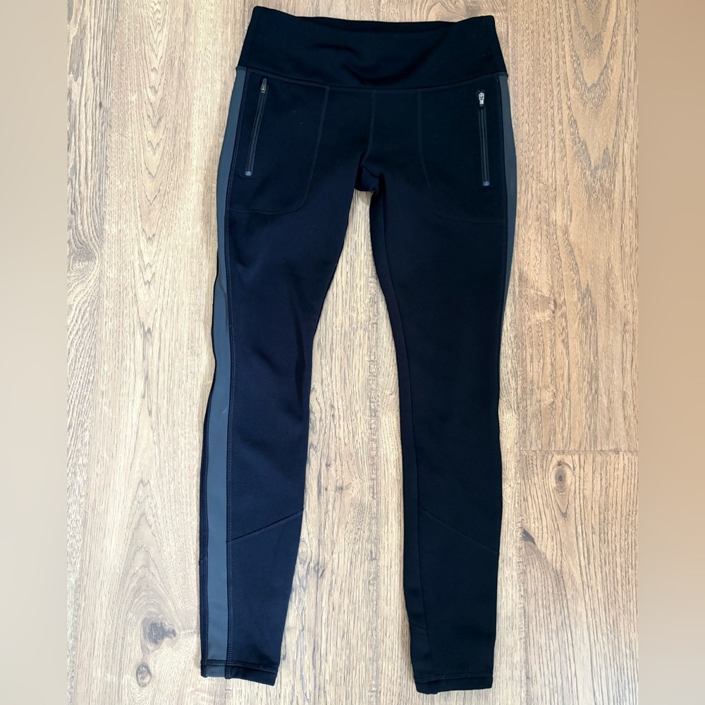 Athleta Black Fleece-Lined Street to Summit Leggings size small